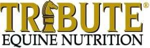 Tribute Equine Nutrition logo with a gold knight chess piece