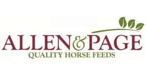 Allen & Page Quality Horse Feeds logo with a green sprig graphic on a white background