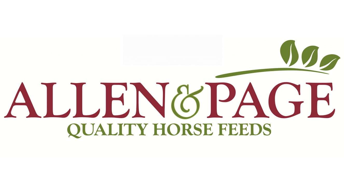 Allen & Page Quality Horse Feeds logo with a green sprig graphic on a white background