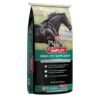 A 50-pound bag of Purina High-Fat Amplify Supplement for horses with a picture of a black horse on a green and black bag