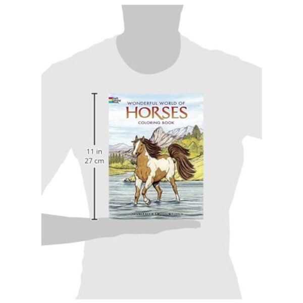 Majestic horse walking in the lake on the beautiful island on t-shirt